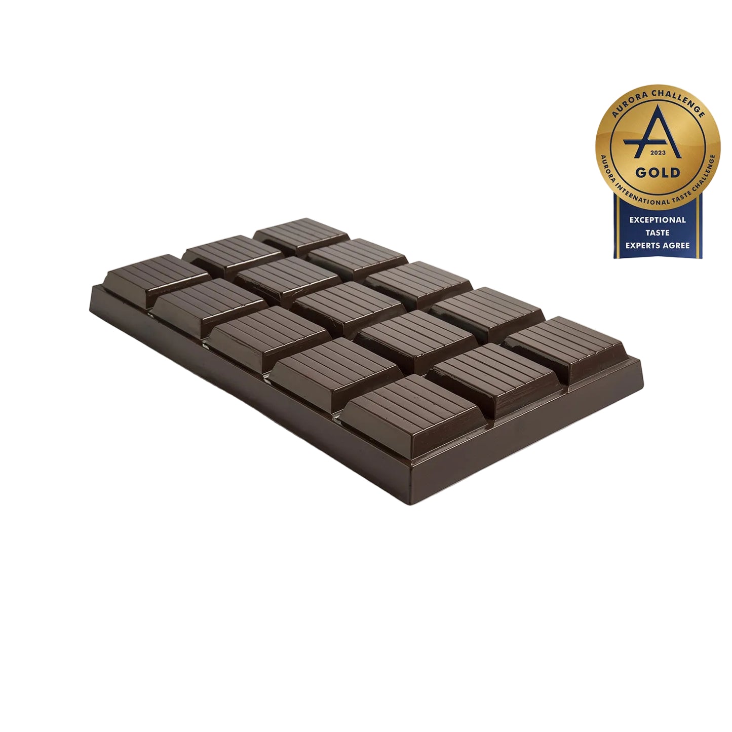 COCOAFAIR 1kg 71% Dark Chocolate product shot of a thick slab - Award winning Gold in the Aurora Challenge