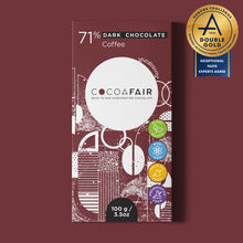Load image into Gallery viewer, 71% Dark Chocolate with Coffee - 100g
