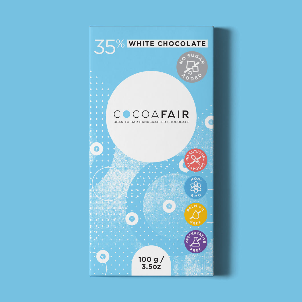 35% White Chocolate **No Added Sugar** - 100g